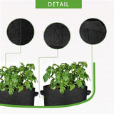 5 GALLON FABRIC GROW POT PLANT CONTAINER (5 PACKS)